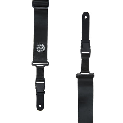 AMUMU Seatbelt Guitar Strap with Clip Black Nylon -PA01W-BK